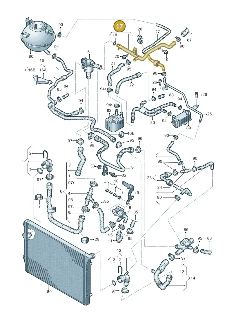 03L121065T — SEAT Altea XL Reference (2010-2013) diagram 646121350, position 17