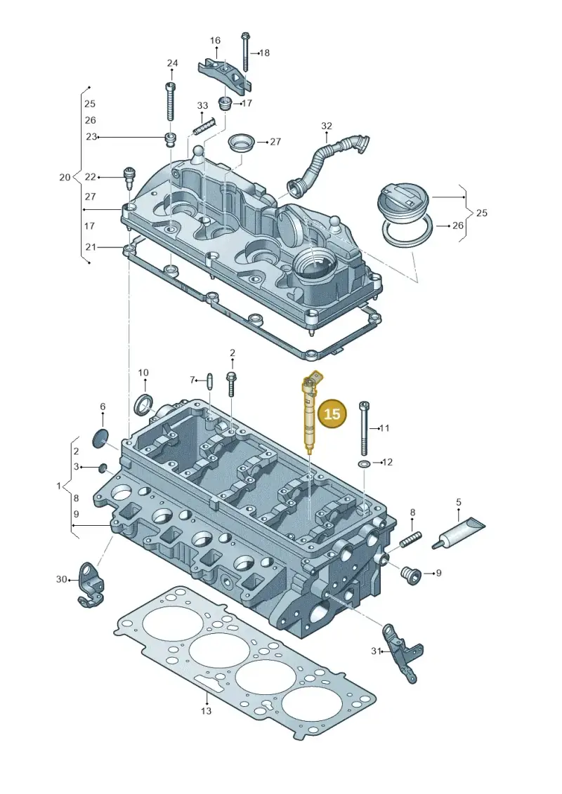 03L130277S — SEAT Toledo Reference (2012-2015) diagram 649103550, position 15