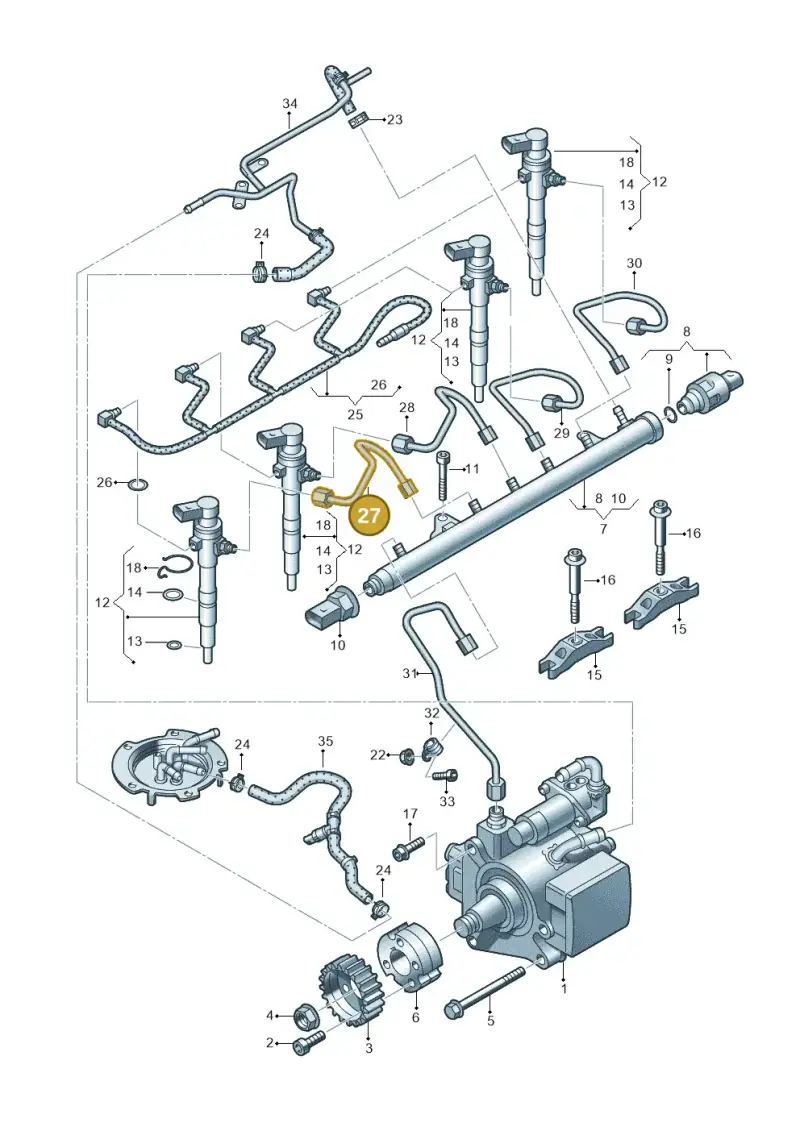 03L130301AM — SEAT Altea XL Reference (2013-2013) diagram 649130300, position 27