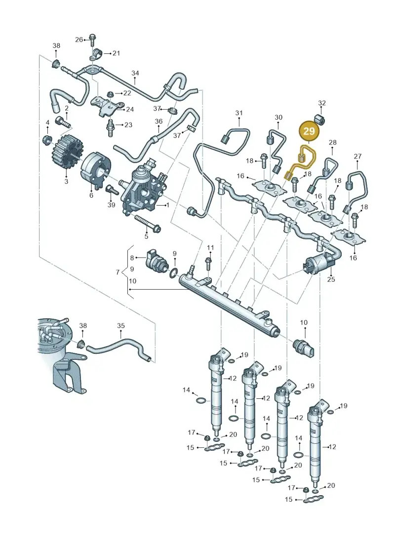 03L130301B — SEAT Altea XL Reference (2010-2013) diagram 634130400, position 29