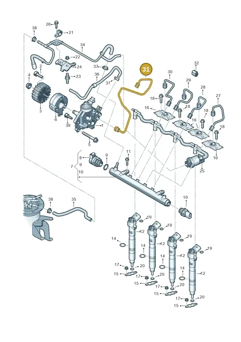 03L130321 — SEAT Altea XL Reference (2010-2013) diagram 634130400, position 31
