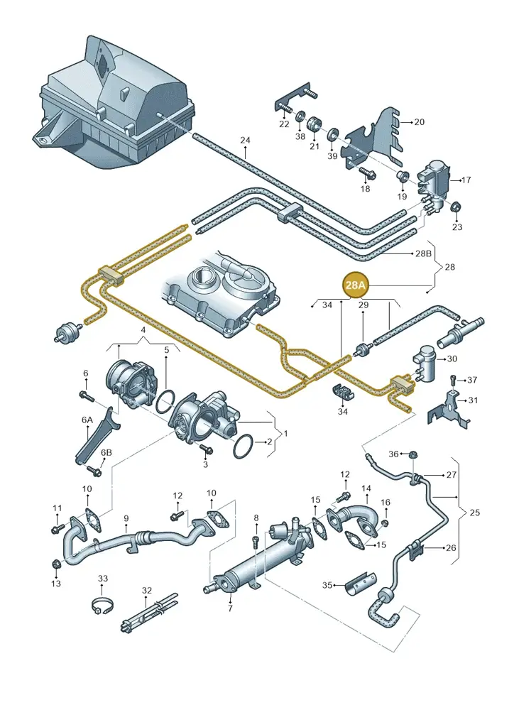 03L131055AQ — SEAT Altea XL Reference (2010-2013) diagram 663131850, position 28A