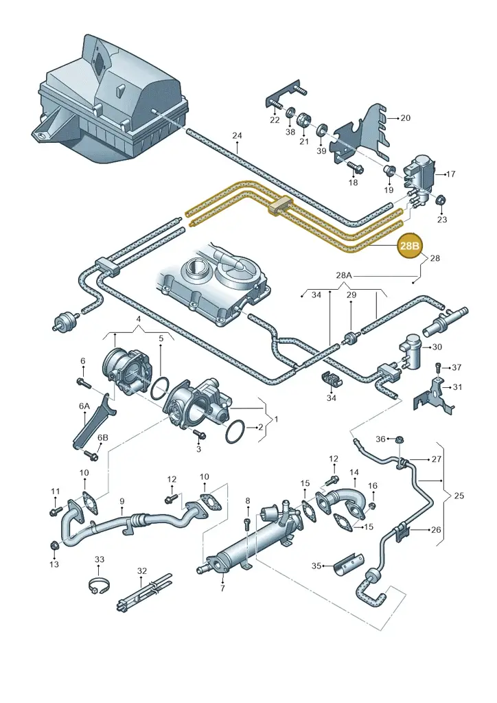 03L131055BB — SEAT Altea XL Reference (2010-2013) diagram 663131850, position 28B