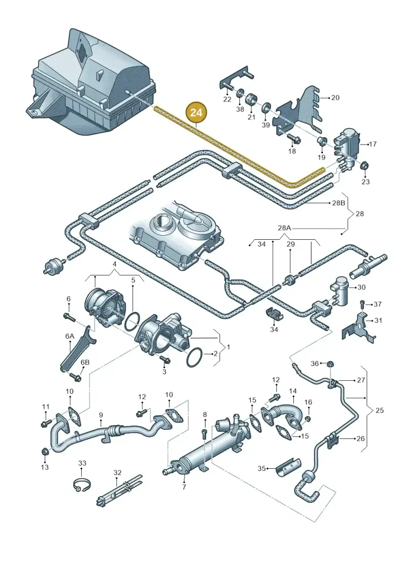 03L131055C — SEAT Altea XL Reference (2010-2013) diagram 663131850, position 24