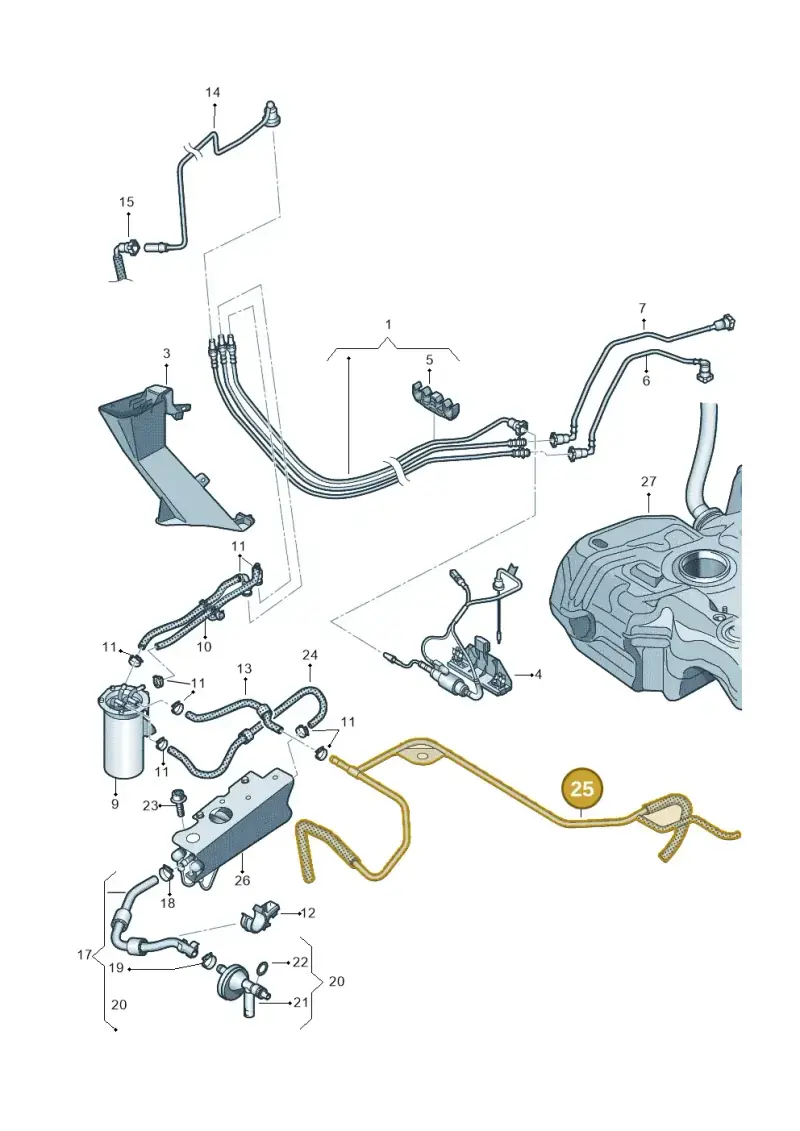 03L201360R — SEAT Altea XL Reference (2013-2013) diagram 634201250, position 25