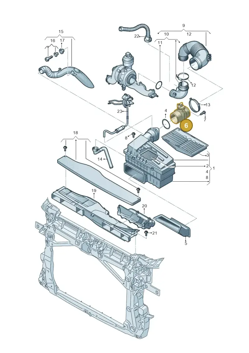 03L906461A — SEAT Tarraco FR (2018-2024) diagram 884129000, position 6