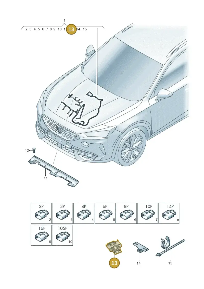 03L971845G — SEAT Formentor TSI CUPRA (2020-) diagram 5ff971015, position 13