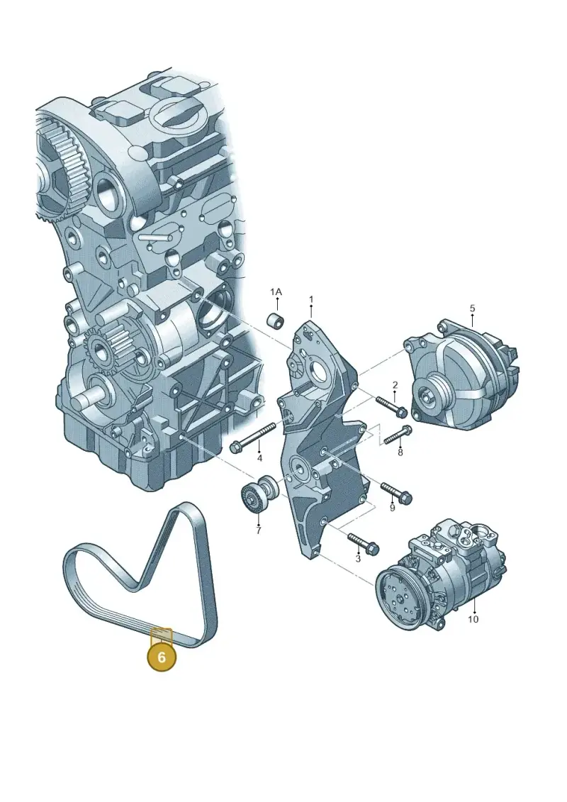 03L998037 — SEAT Altea XL Reference (2013-2013) diagram 694903700, position 6