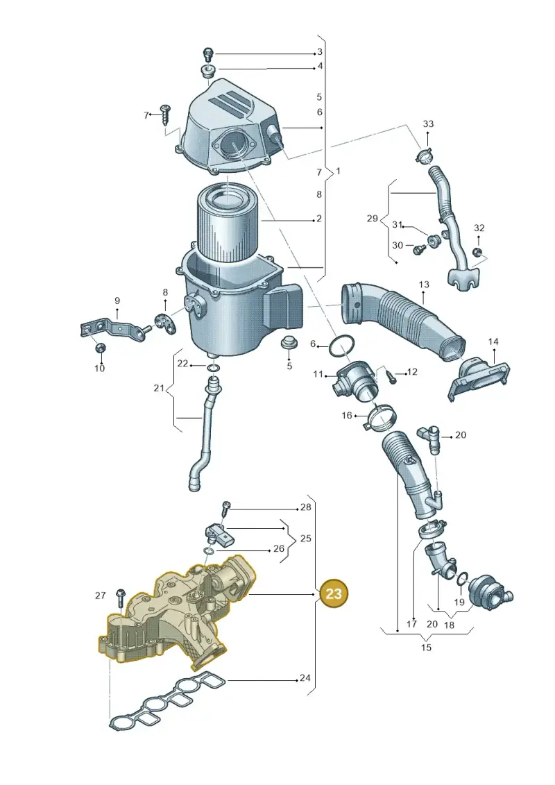 03P129711D — SEAT Ibiza Reference (2012-2012) diagram 672129300, position 23