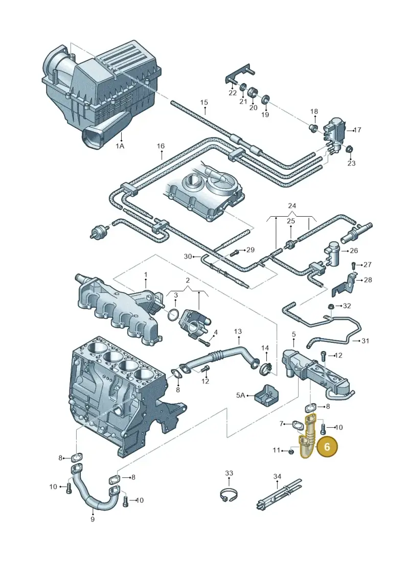 03P131521E — SEAT Altea XL Reference (2013-2013) diagram 649131400, position 6