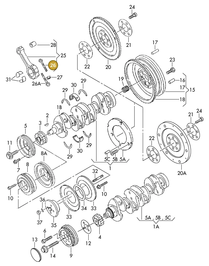 048105425 — SEAT ALHAMBRA (1996-2000) diagram 123105150, position 26