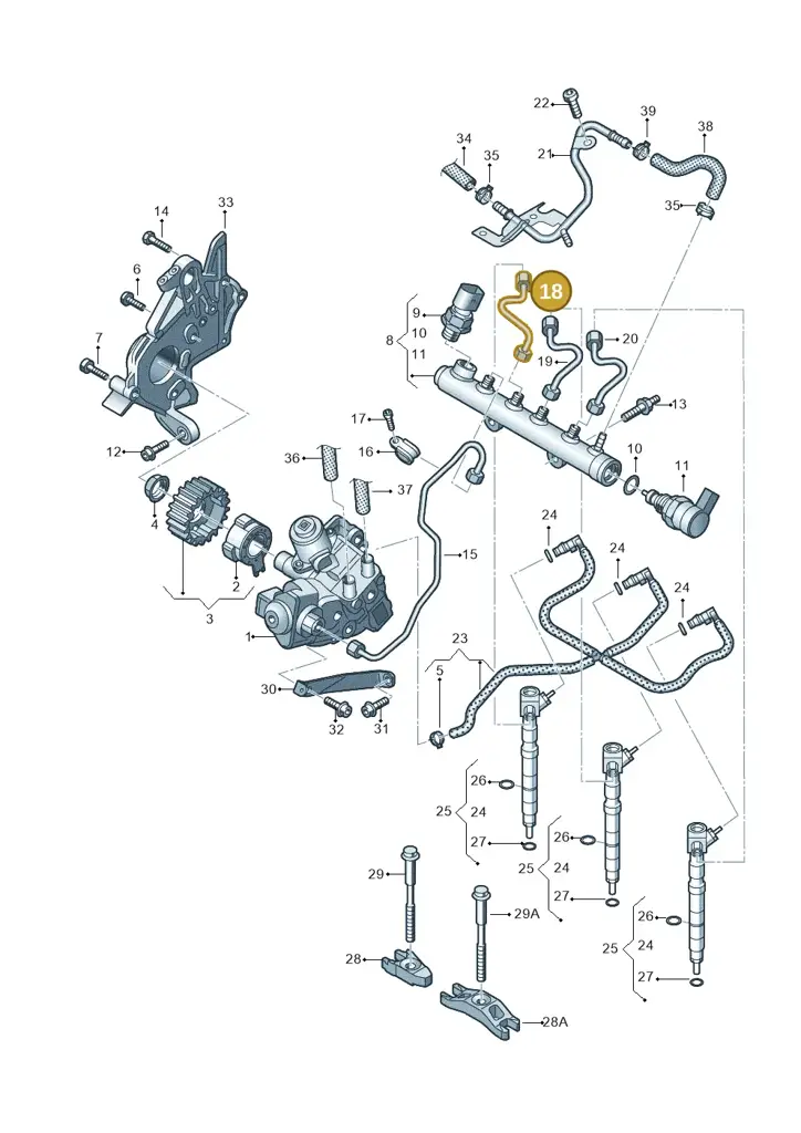 04B130303B — SEAT Ibiza Stylance (2015-) diagram 773130000, position 18