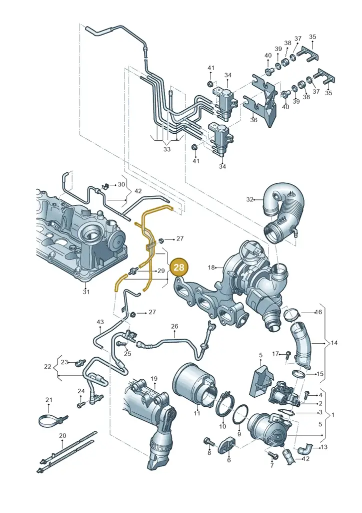04B131051A — SEAT Ibiza Stylance (2015-) diagram 773131100, position 28
