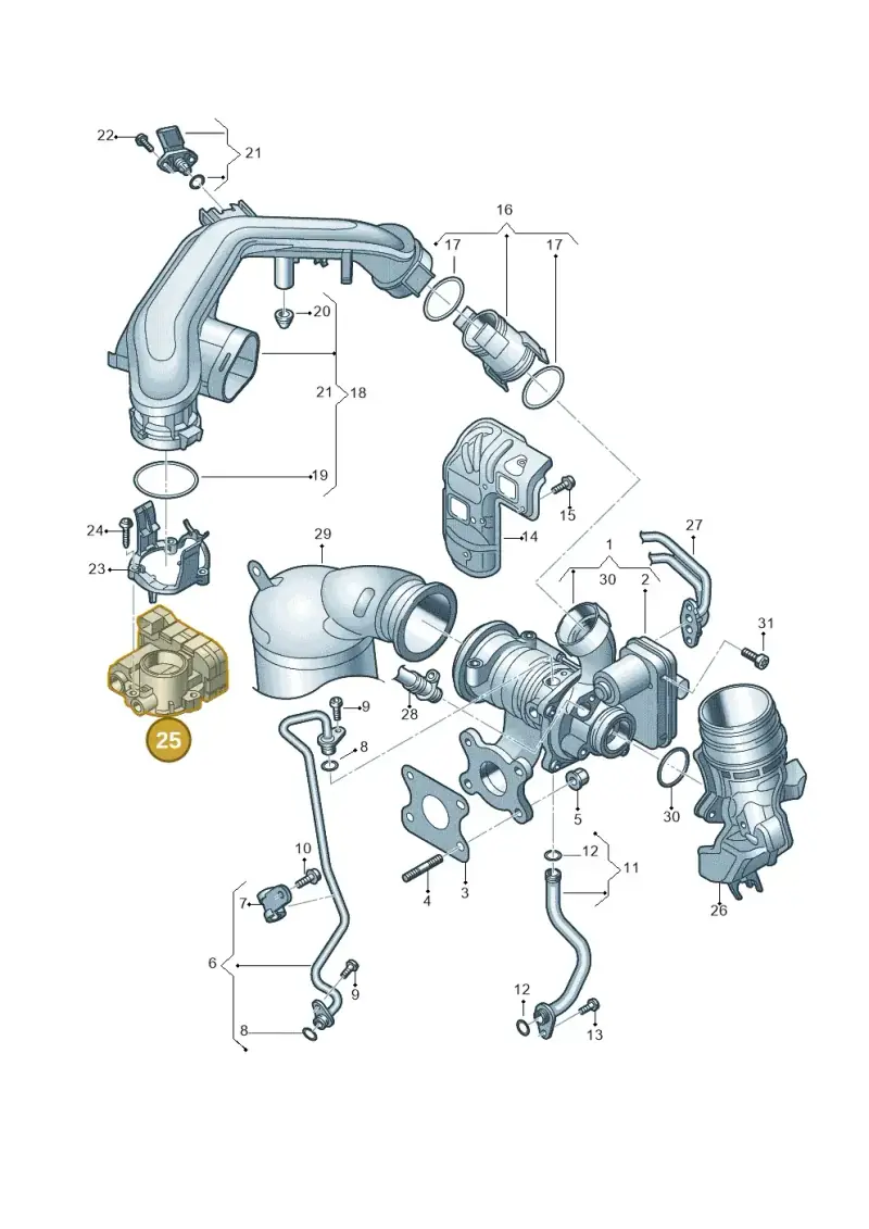 04C133062C — SEAT Arona FR (2017-) diagram 773145390, position 25