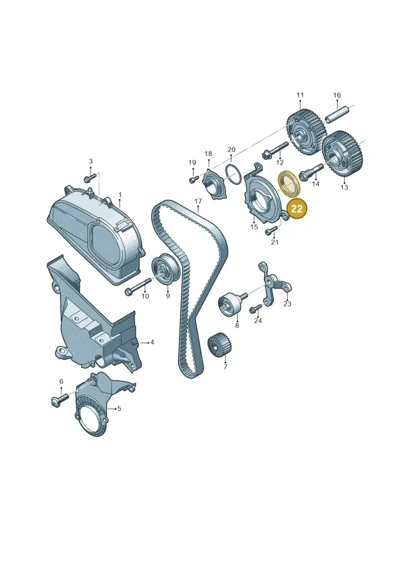 04E103085AN — SEAT Formentor TSI CUPRA (2020-) diagram 827109570, position 22