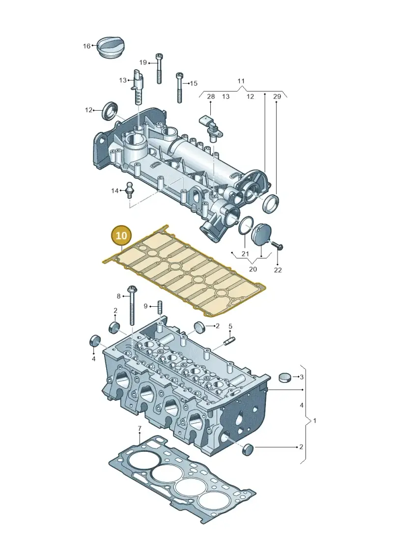 04E103483H — SEAT Formentor TSI CUPRA (2020-) diagram 837103410, position 10