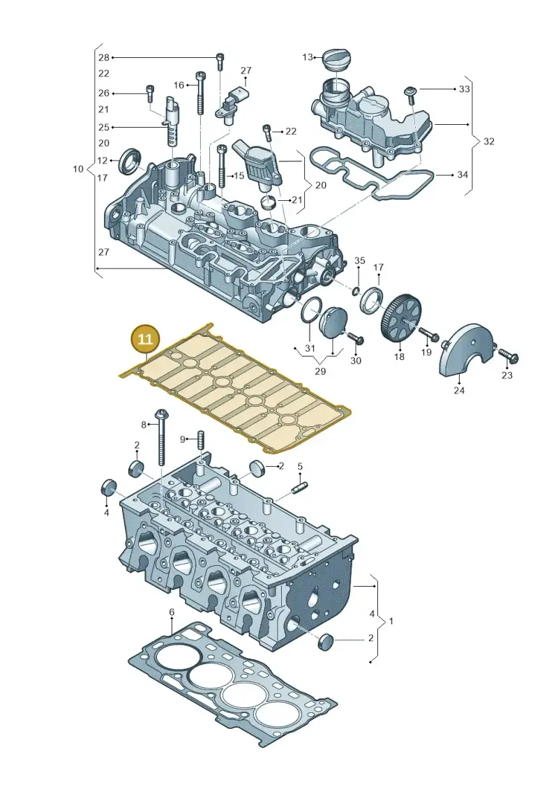 04E103483S — SEAT Formentor TSI CUPRA (2020-) diagram 827103460, position 11