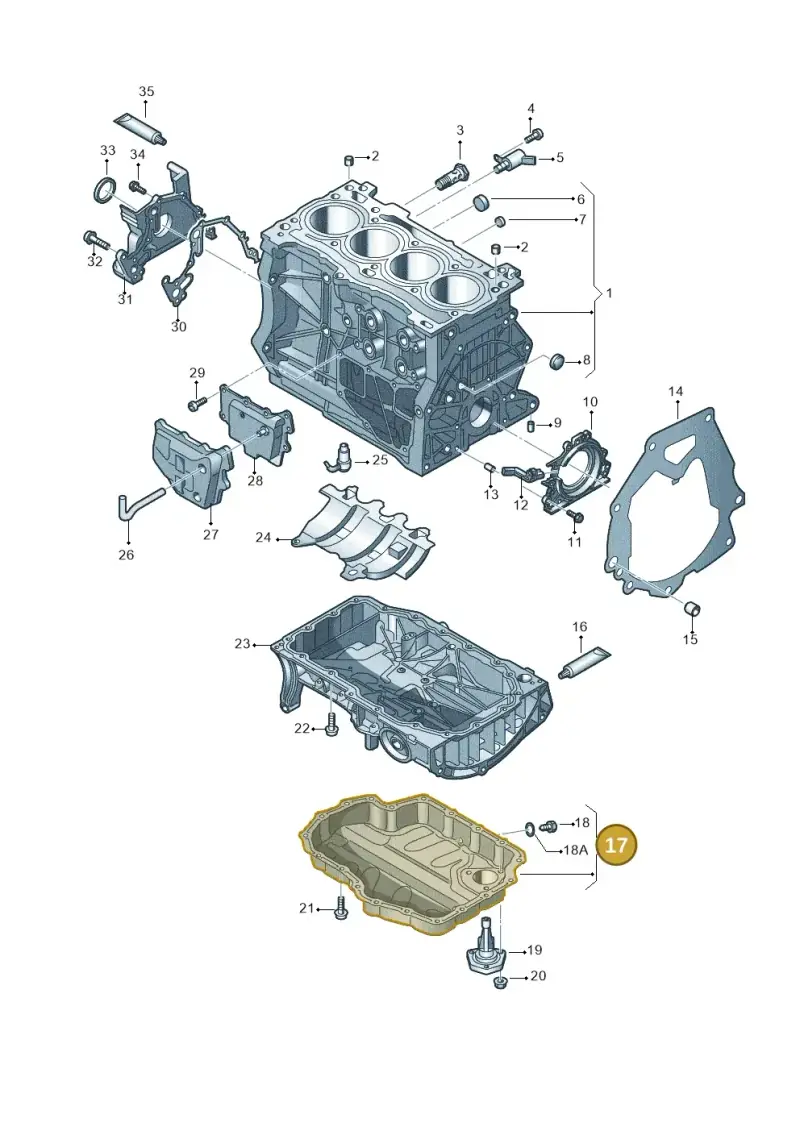 04E103602B — SEAT Leon style (2019-) diagram 747103120, position 17
