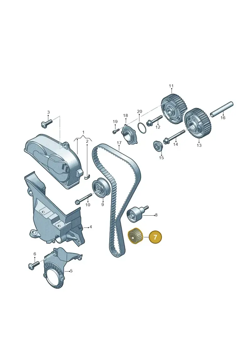 04E105263D — SEAT Formentor TSI CUPRA (2020-) diagram 708109270, position 7