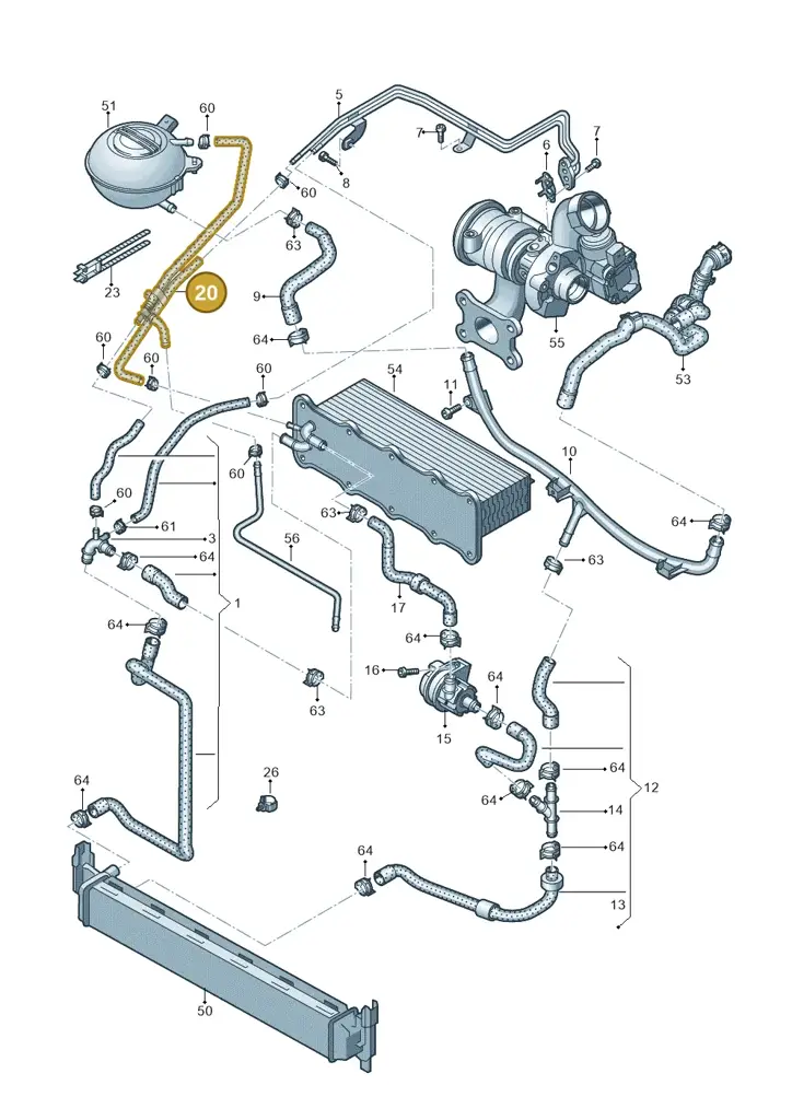 04E122447BT — SEAT Ibiza Stylance (2015-) diagram 773121200, position 20
