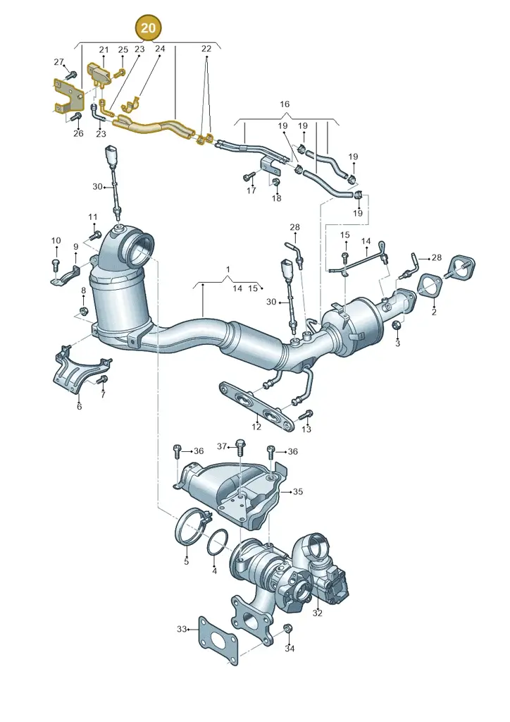 04E131552D — SEAT Leon style (2019-) diagram 890253032, position 20