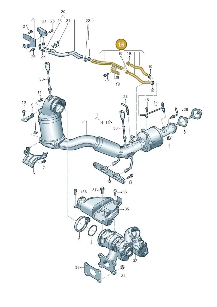 04E131582D — SEAT Formentor TSI CUPRA (2020-) diagram 890253032, position 16