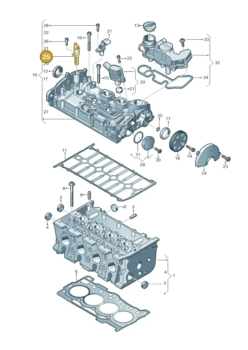 04E906455AC — SEAT Formentor TSI CUPRA (2020-) diagram 827103460, position 25