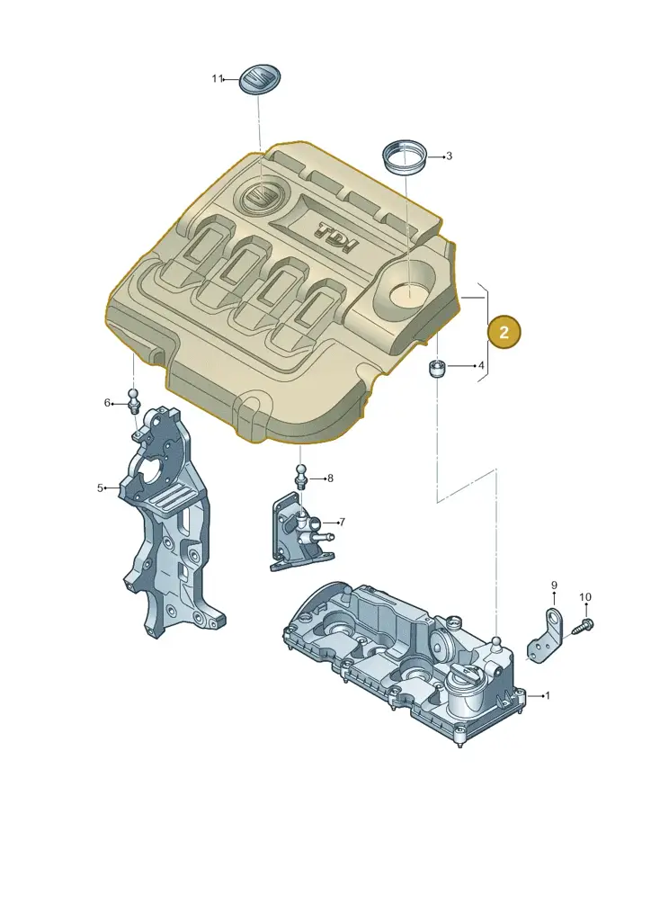 04L103925M — SEAT Leon ST Stylance (2012-2016) diagram 754103850, position 2