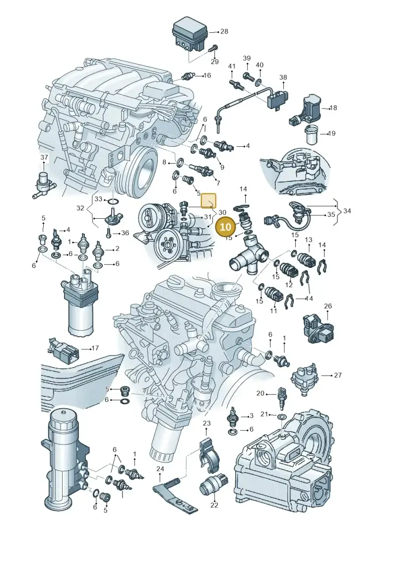 059919501 — SEAT CORDOBA/VARIO (1999-2002) diagram 121919610, position 10
