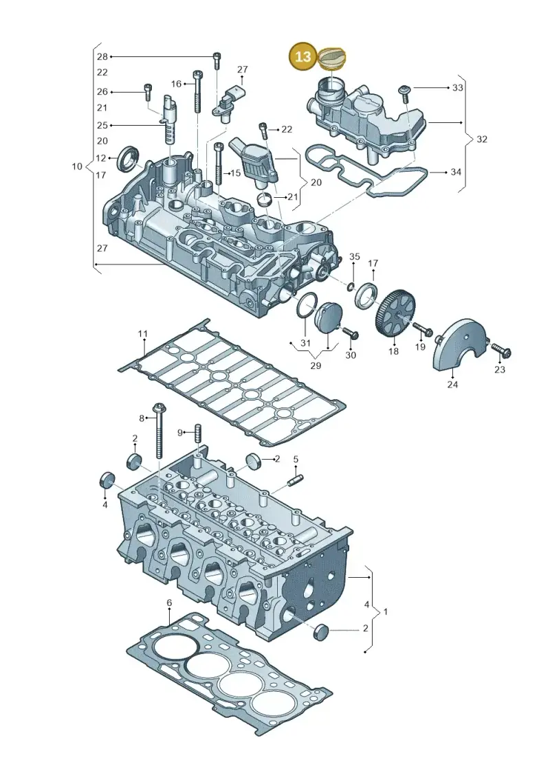 05E103485J — SEAT Formentor TSI CUPRA (2020-) diagram 827103460, position 13