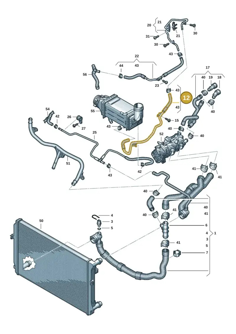 05E122447F — SEAT Formentor TSI CUPRA (2020-) diagram 803121164, position 12