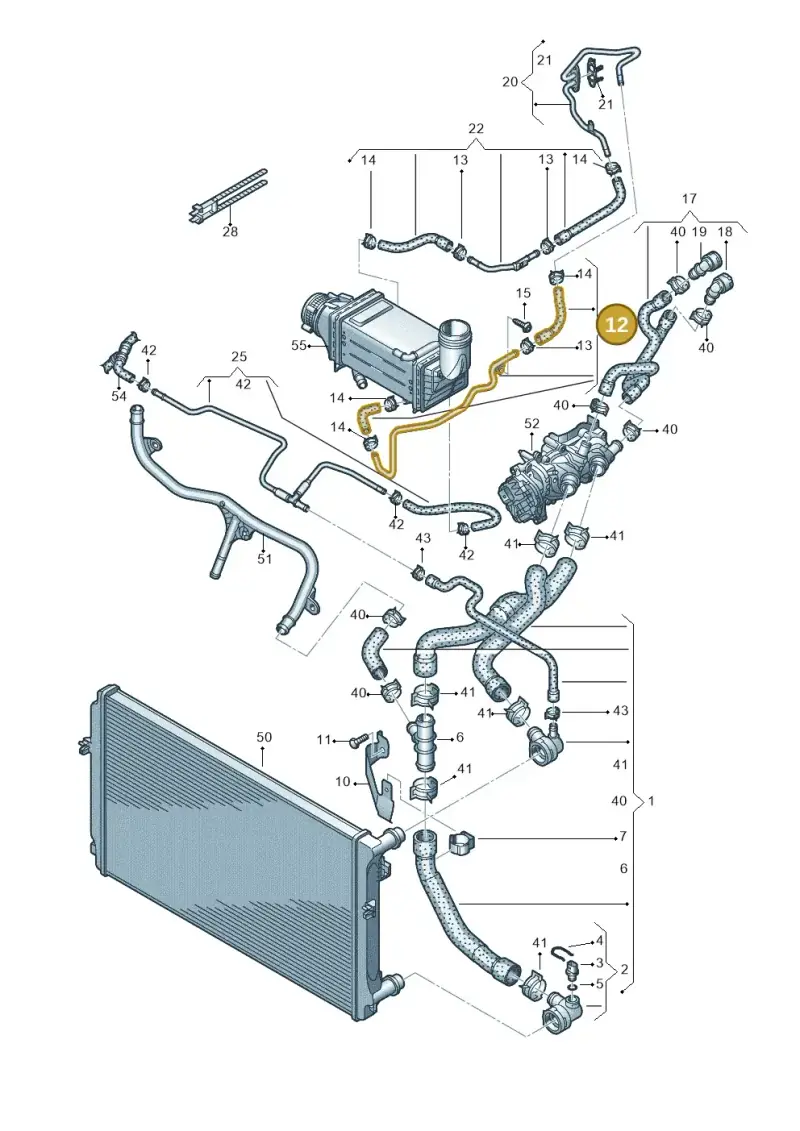 05E122447F — SEAT Formentor TSI CUPRA (2020-) diagram 827121020, position 12