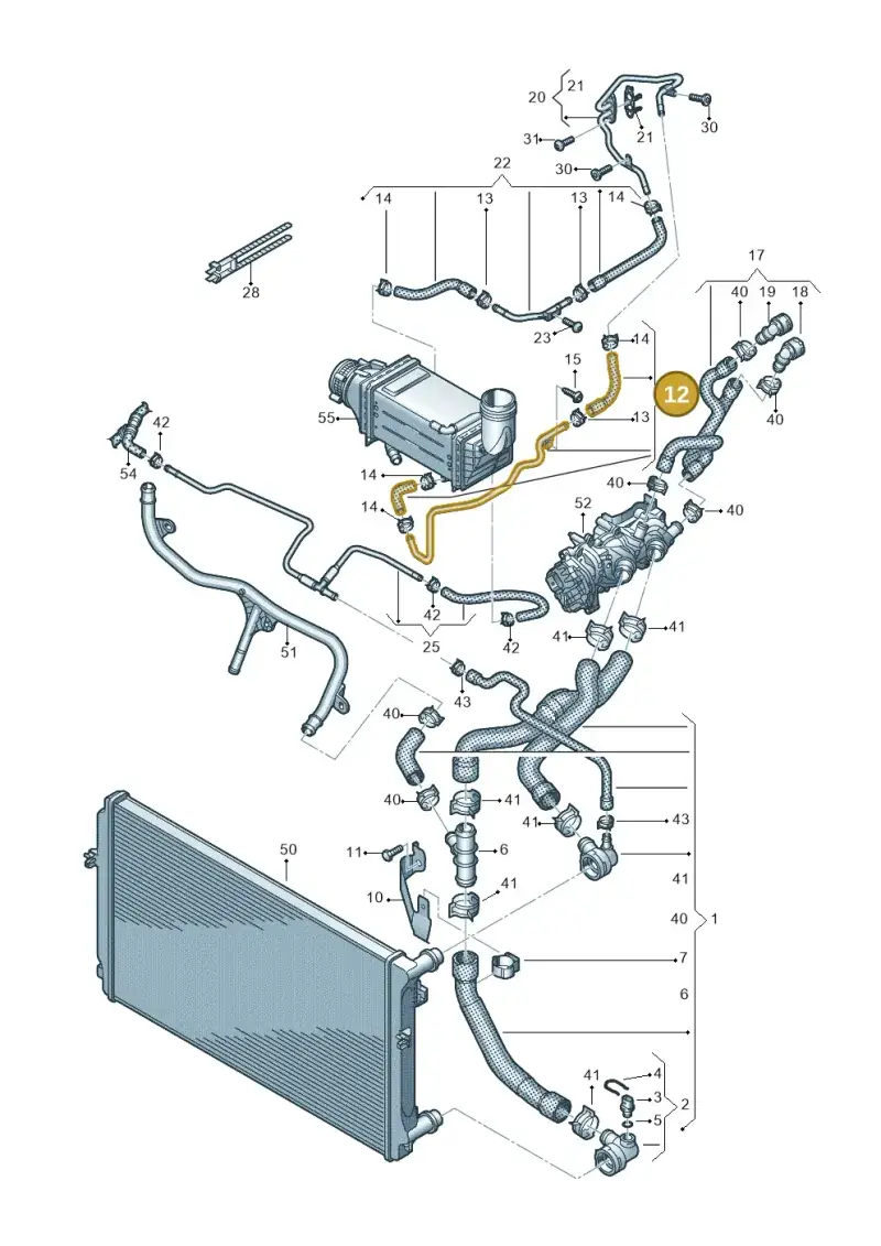 05E122447F — SEAT Leon style (2019-) diagram 890121031, position 12