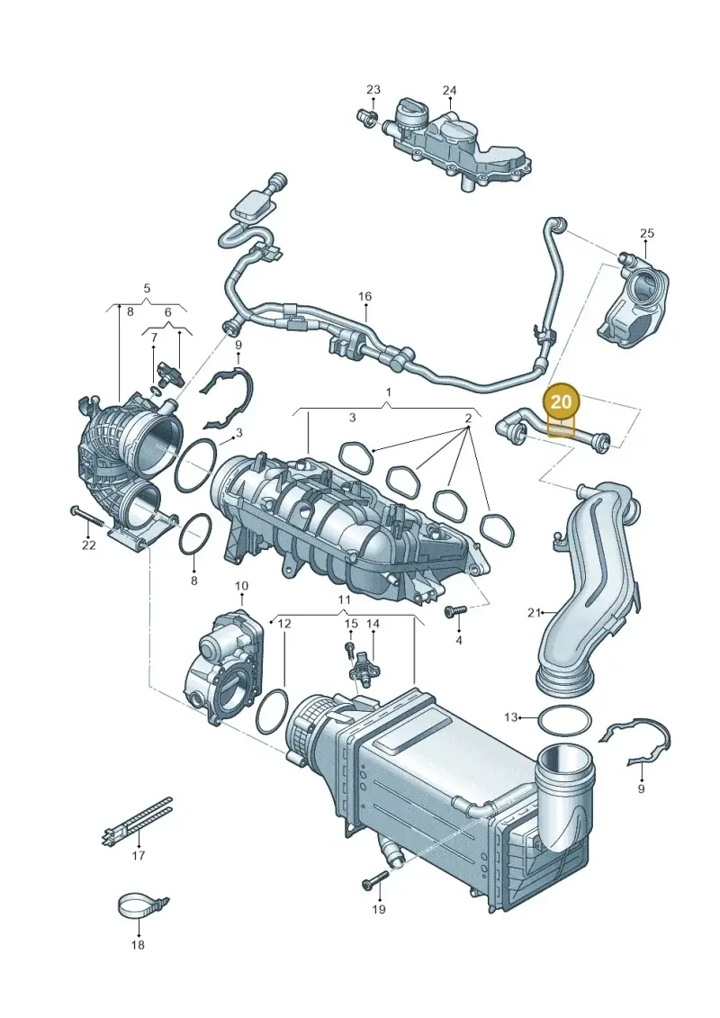 05E133366N — SEAT Leon style (2019-) diagram 597133033, position 20