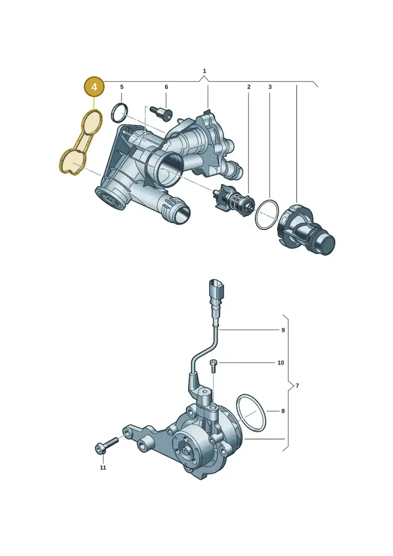 05L121139B — SEAT Leon style (2019-) diagram 7t0121080, position 4