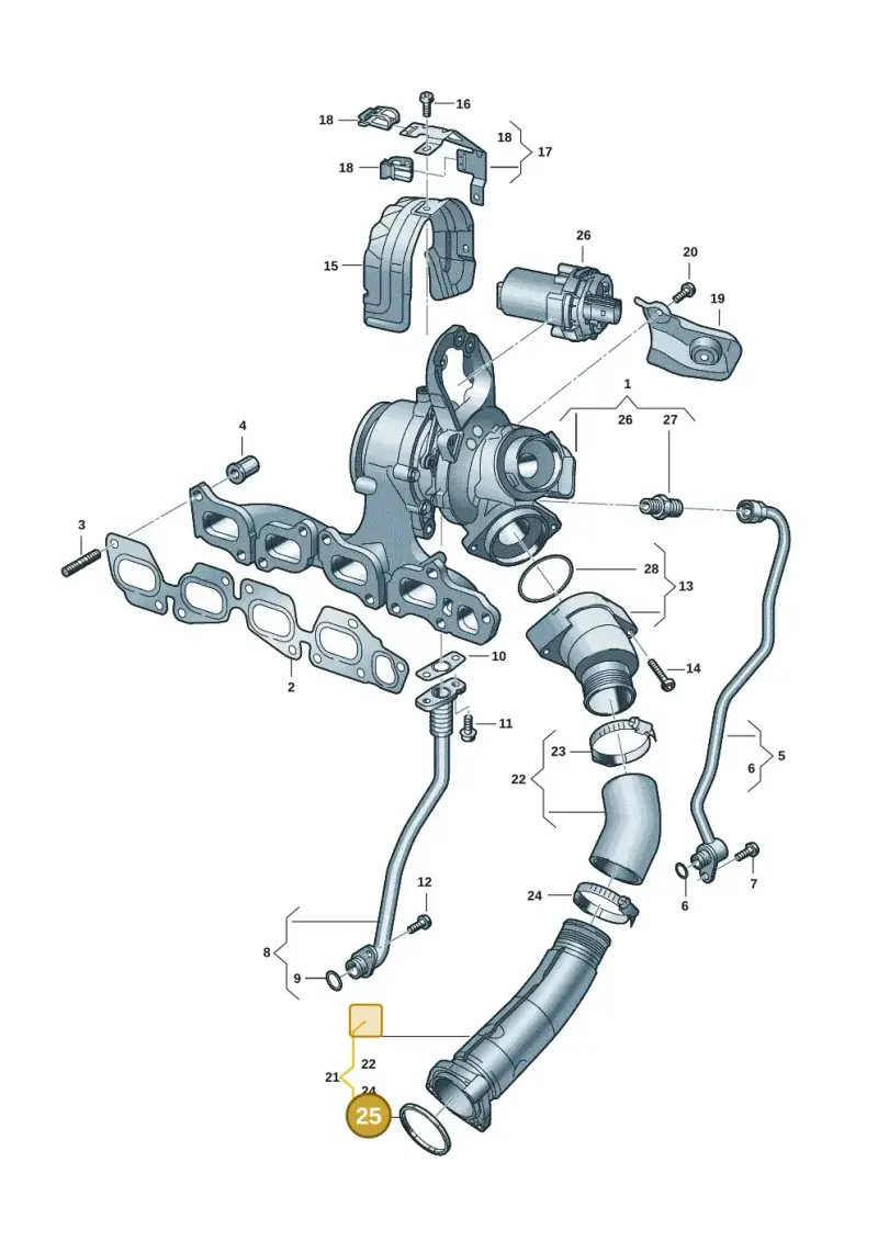 05L145187 — SEAT Leon style (2019-) diagram 5h0145500, position 25
