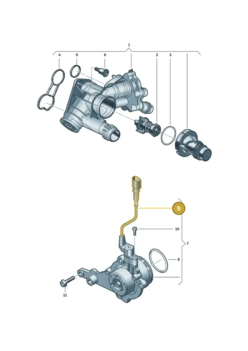 05L907284 — SEAT Formentor TSI CUPRA (2020-) diagram 7t0121080, position 9