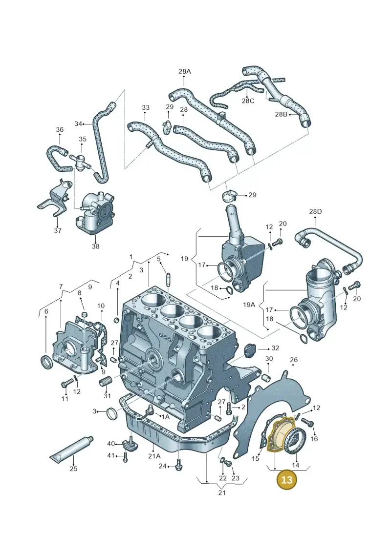 068103171F — SEAT AROSA (1997-2003) diagram 231103050, position 13