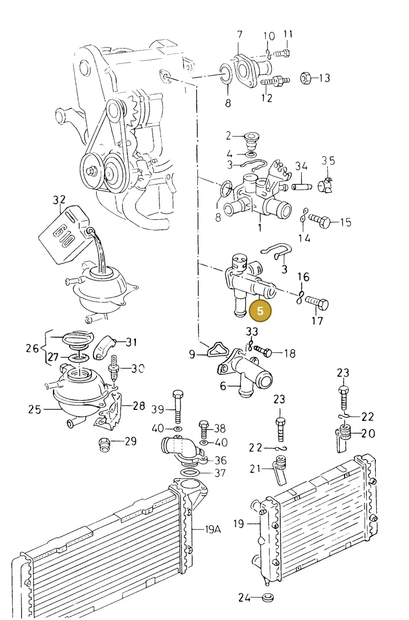 068121132 — SEAT TOLEDO        SEAT MOD.97>99 (1996-1999) diagram 130121670, position 5