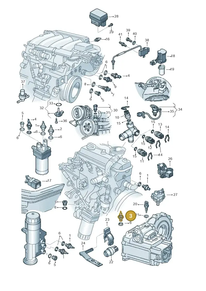 068919081C — SEAT ALHAMBRA (1996-2000) diagram 121919610, position 3