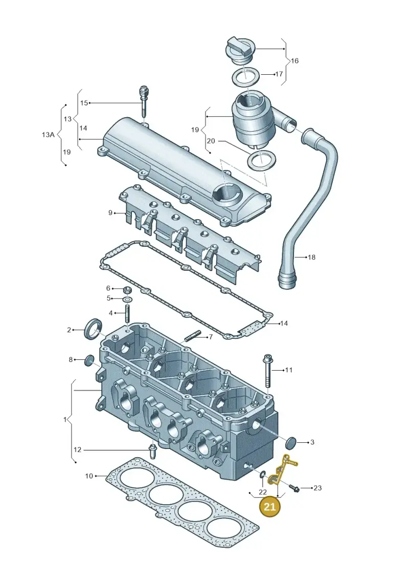 06A103211K — SEAT Altea XL Reference (2013-2013) diagram 209103470, position 21