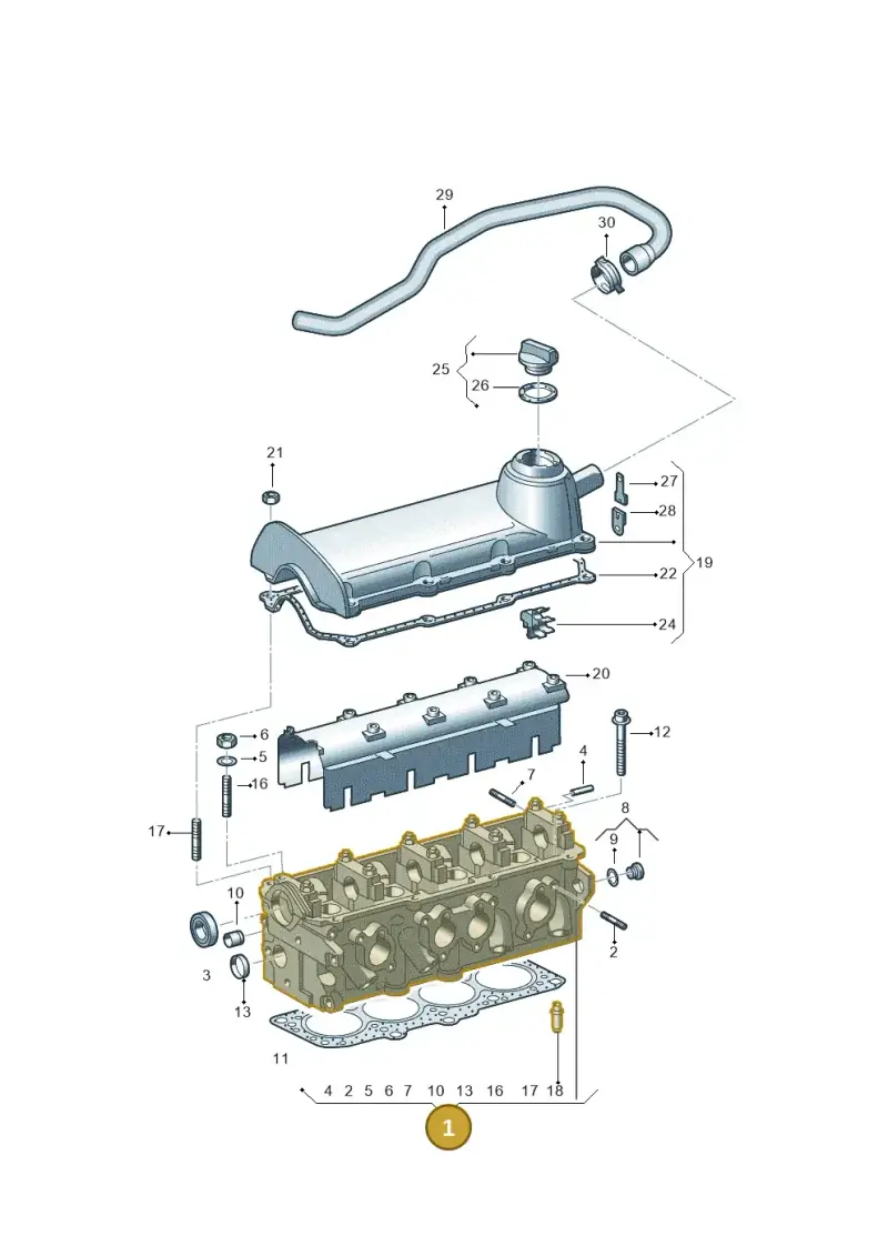 06A103265CX — SEAT ALHAMBRA/4MOTION (2005-) diagram 244103300, position 1