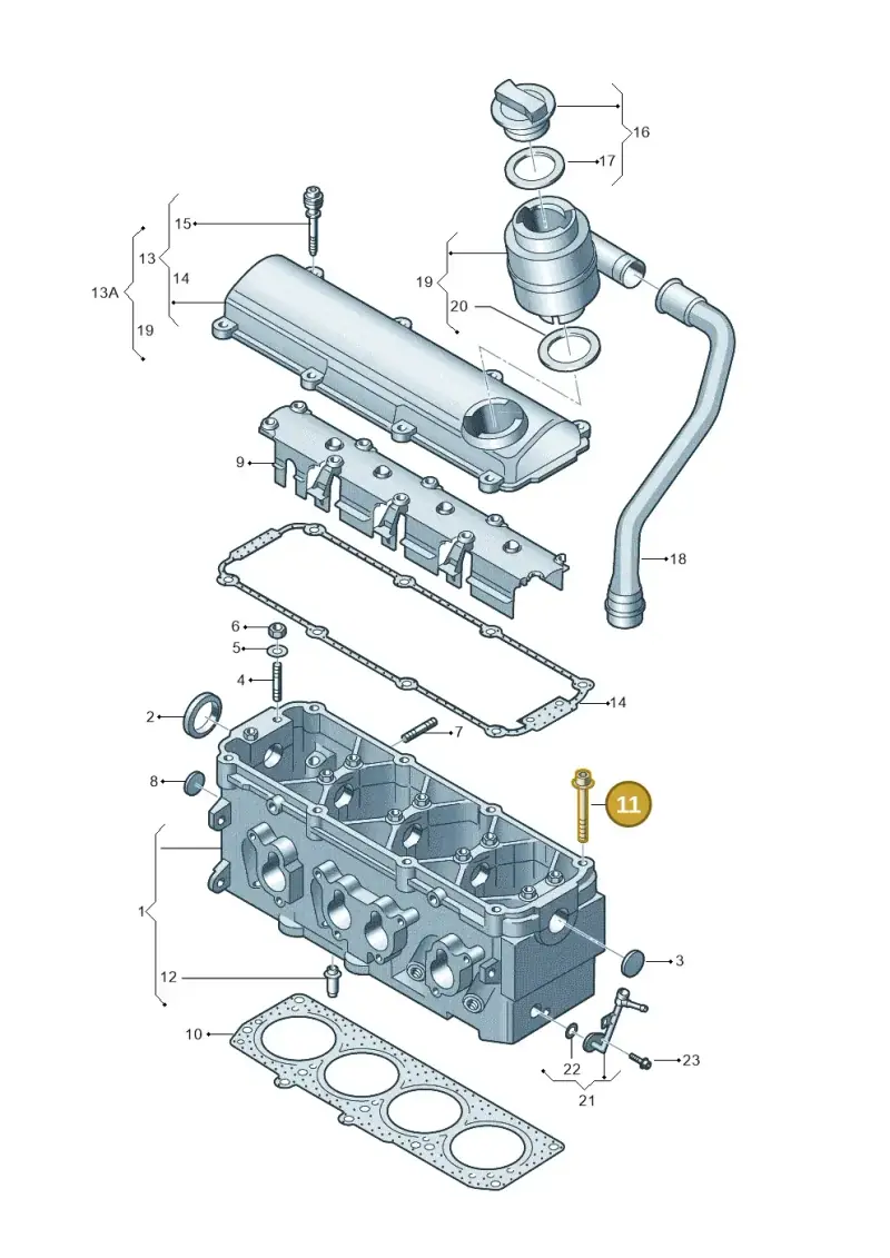 06A103384C — SEAT Altea XL Reference (2013-2013) diagram 209103470, position 11