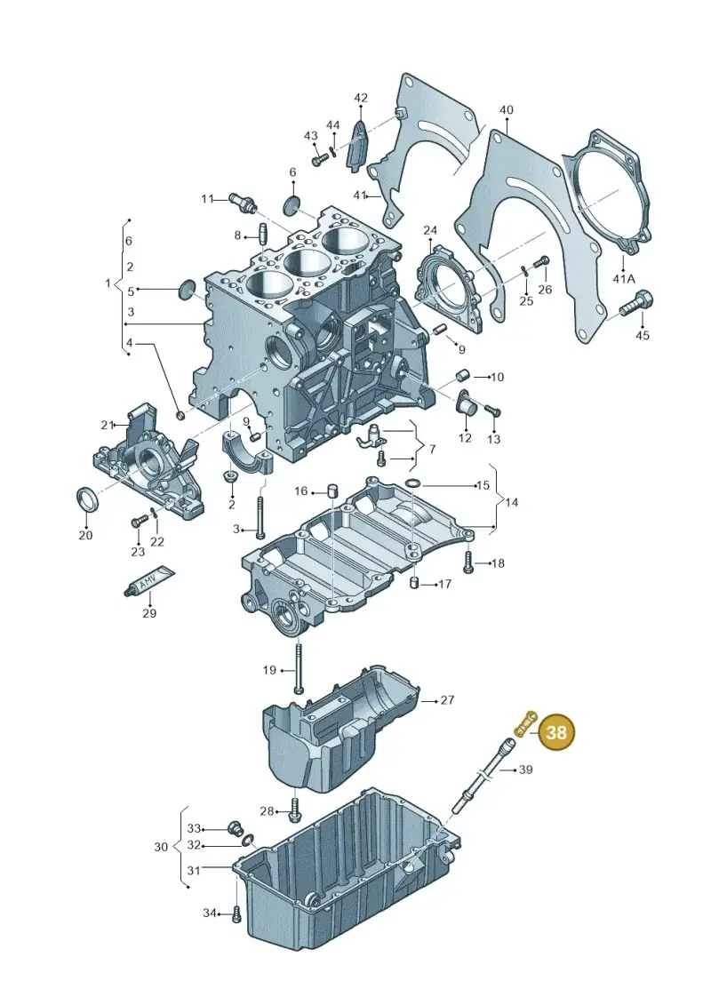 06A103663A — SEAT Ibiza Reference (2008-2011) diagram 231103150, position 38