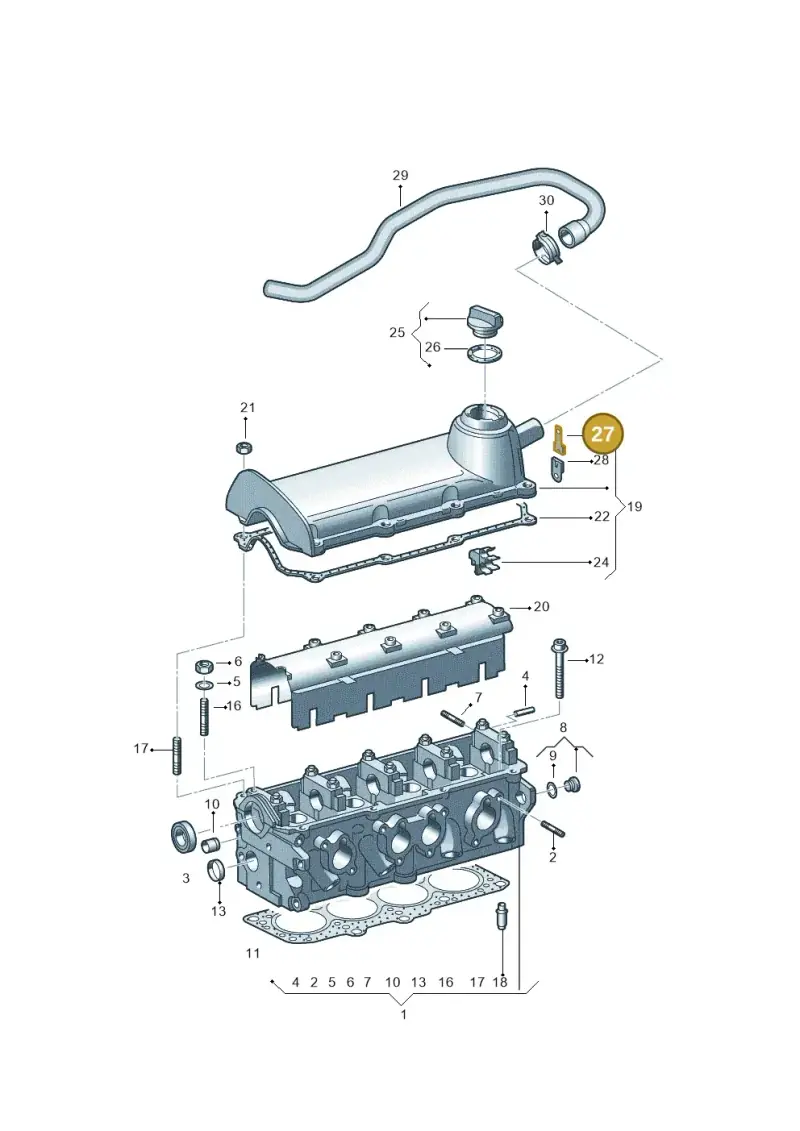 06A103733A — SEAT Alhambra (2006-2010) diagram 244103300, position 27
