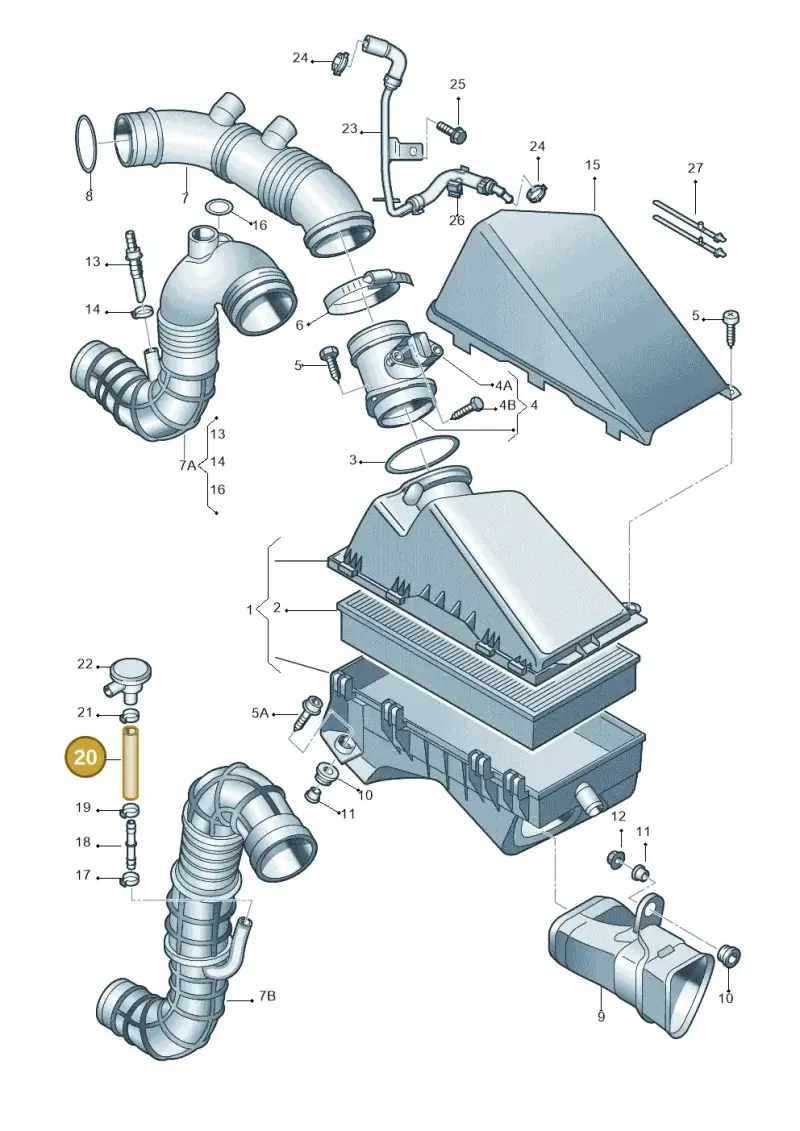 06A103817D — SEAT TOLEDO/LEON/LEON-4 (2001-2006) diagram 229129150, position 20
