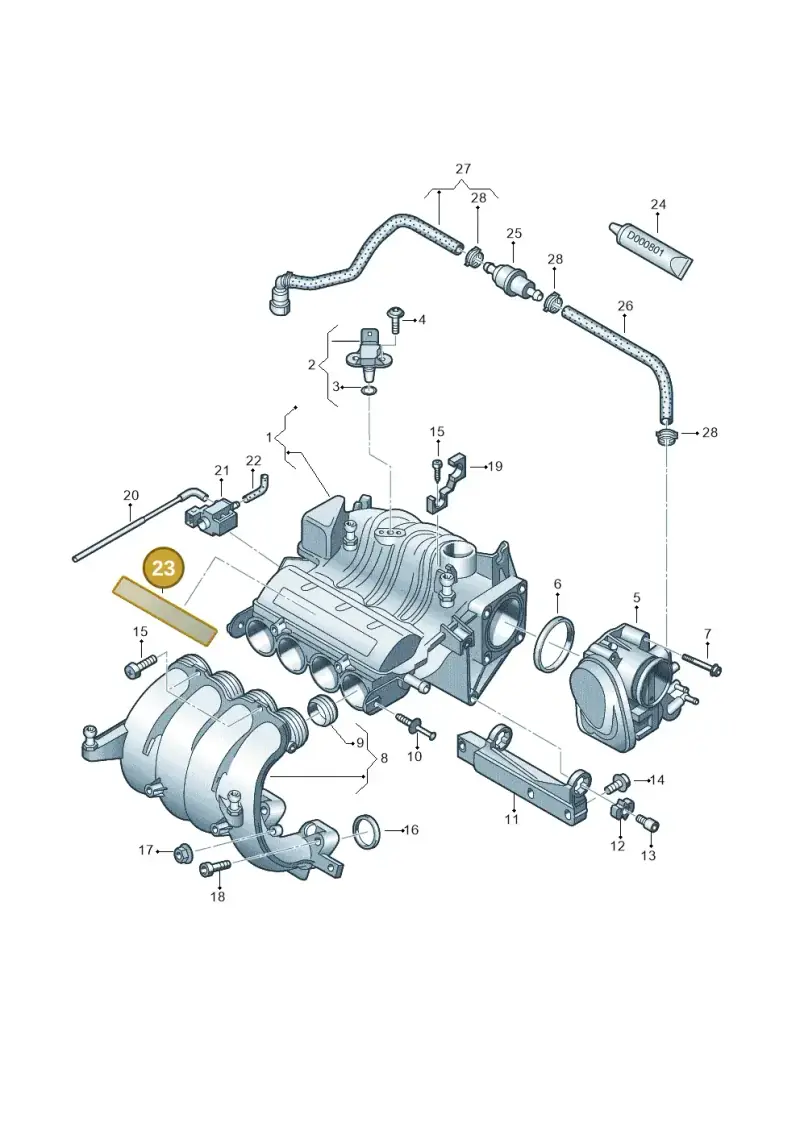 06A103932P — SEAT Altea XL Reference (2013-2013) diagram 460133250, position 23
