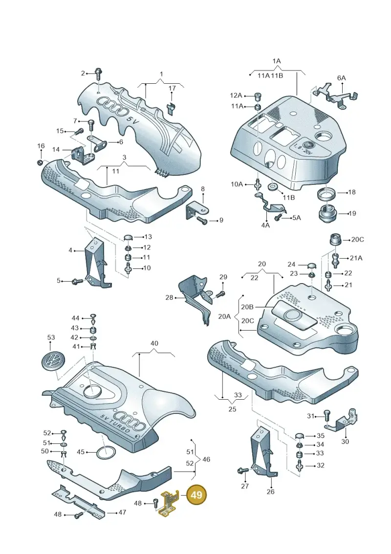 06A103943H — SEAT TOLEDO/LEON/LEON-4 (1998-2001) diagram 194103700, position 49