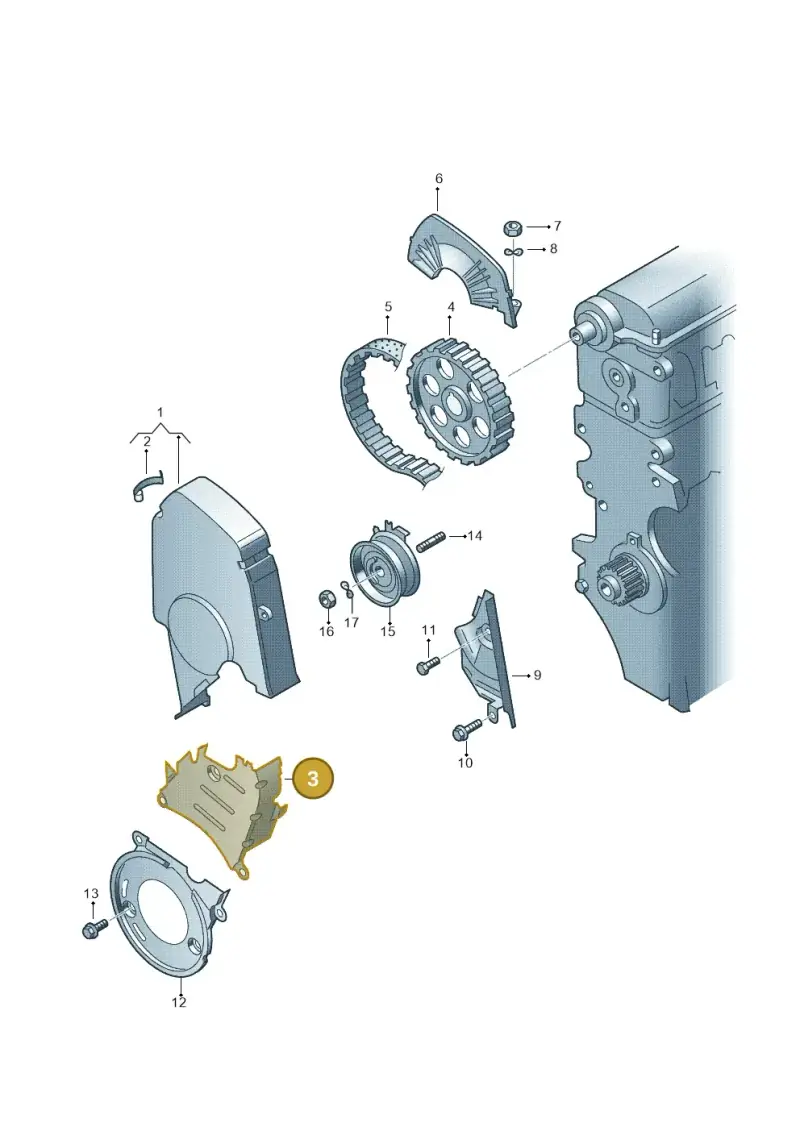 06A109147F — SEAT Alhambra (2006-2010) diagram 194109600, position 3