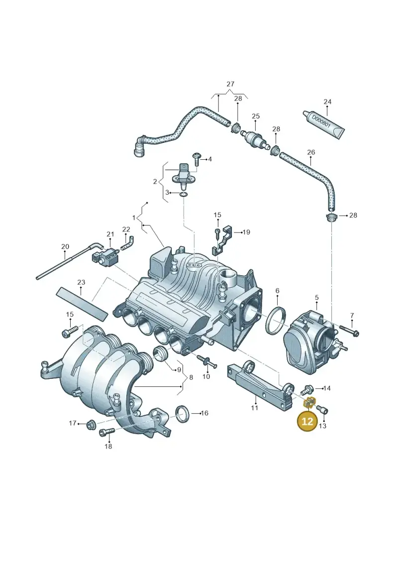 06A129763 — SEAT Altea XL Reference (2013-2013) diagram 460133250, position 12